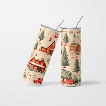 Vintage Christmas Tumbler - 600ml