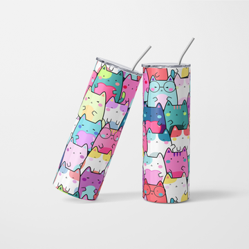 Cat Tumbler with option for Personalisation - 600ml