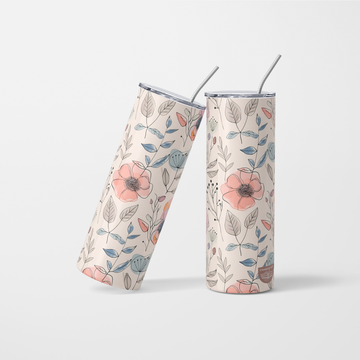 Boho Floral Tumbler - 600 ml