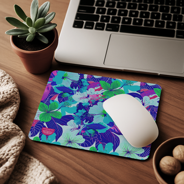 Bright Neon Floral Mouse Pad Non-Slip Gaming Mouse Mat