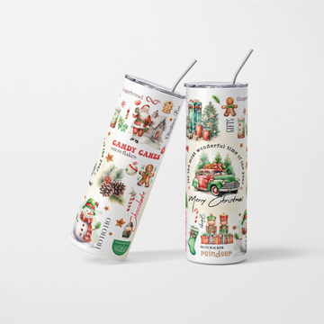 Santa Claus Green Christmas Tumbler - 600ml