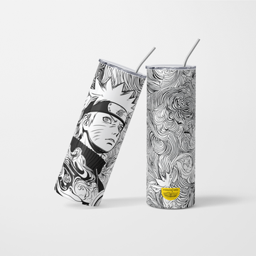 Black and White Anime Tumbler - 600 ml