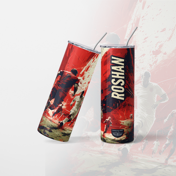 Football Tumbler with Name - 600ml