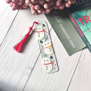 Christmas Snowman  Acrylic Bookmark