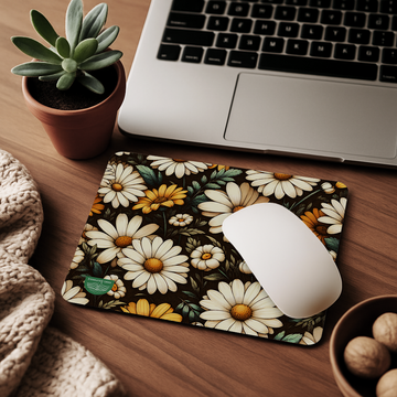 Daisy Floral Mouse Pad Non-Slip Gaming Mouse Mat