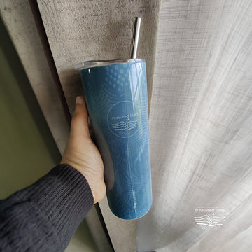 Blue Abstract Pattern Tumbler - 600ml