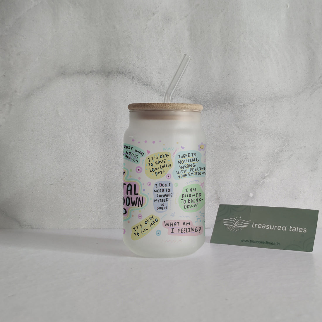 My Mental Breakdown Glass Tumbler - Frosted 540ml