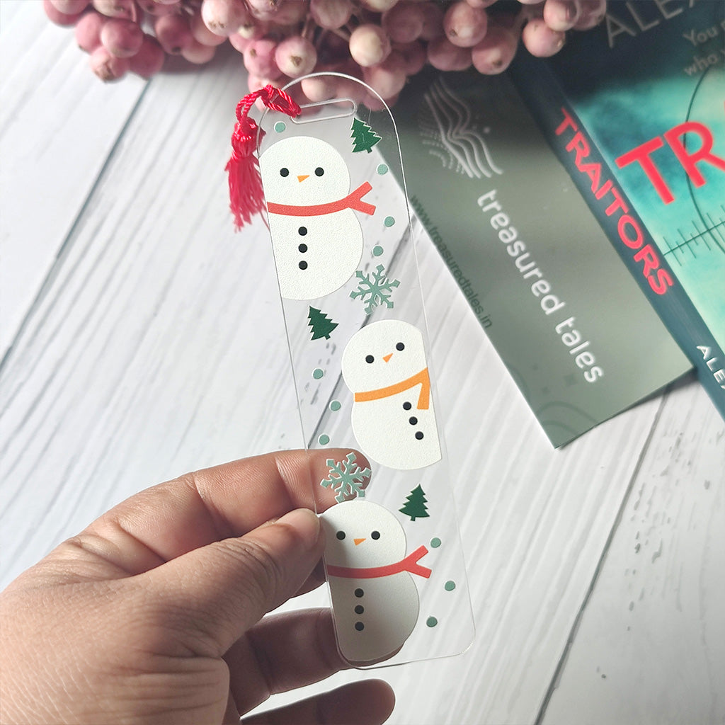 Christmas Snowman  Acrylic Bookmark