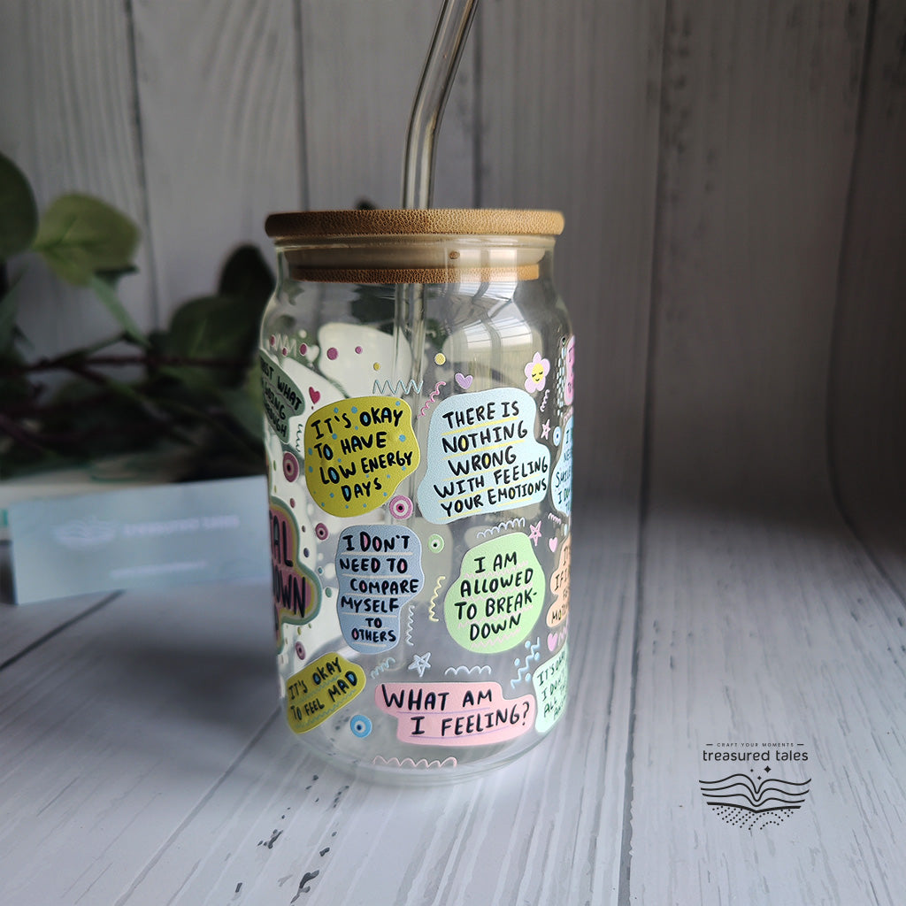 My Mental Breakdown Cup Glass Tumbler - Clear 540 ml