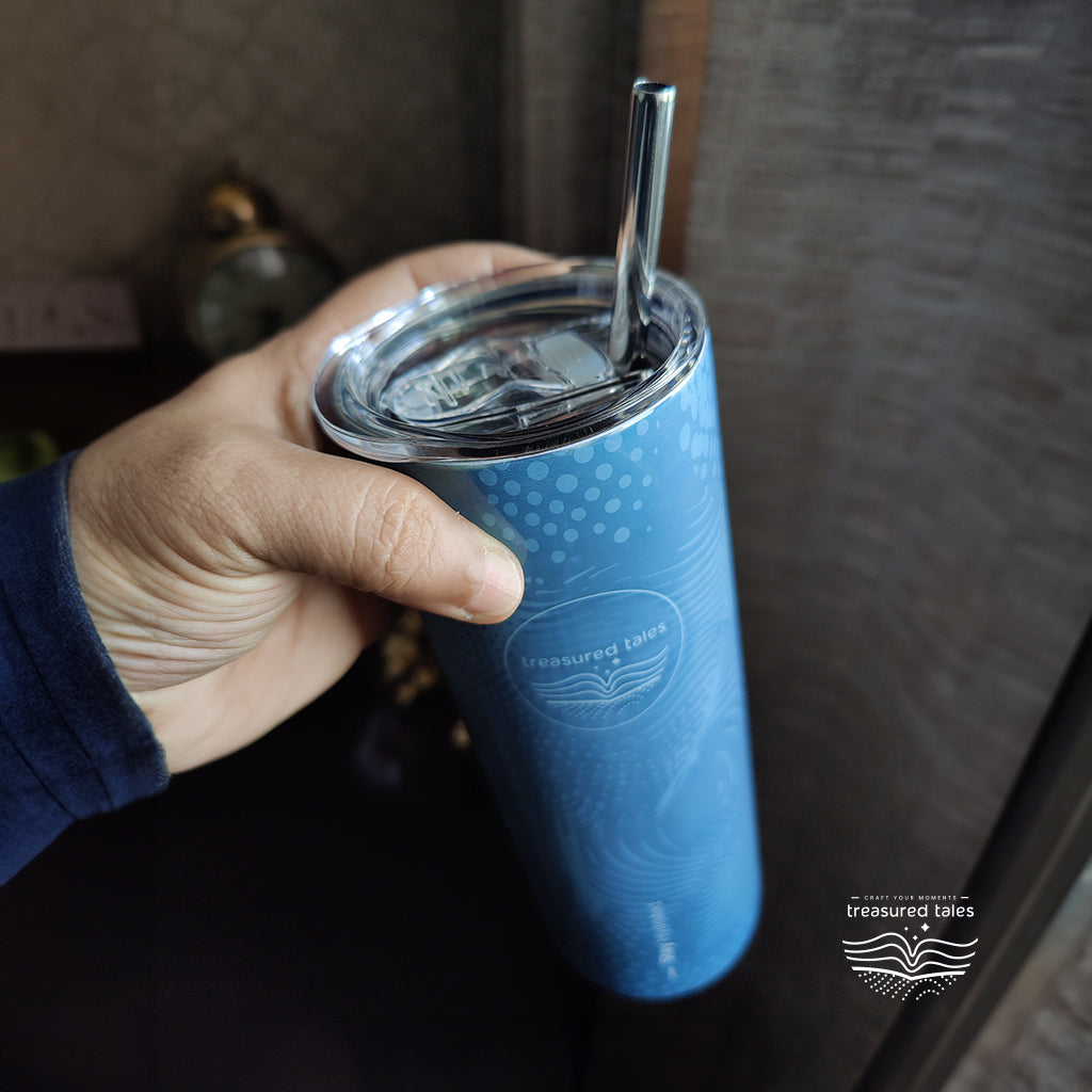 Blue Abstract Pattern Tumbler - 600ml