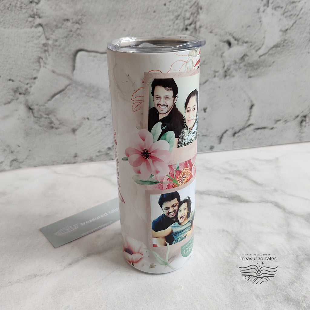 Personalised Photo tumbler with 4 photos - 600 ml