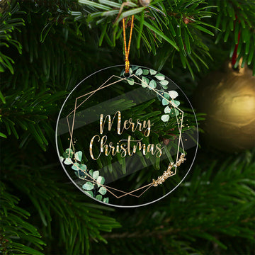 Merry Christmas Acrylic Christmas Tree Ornament