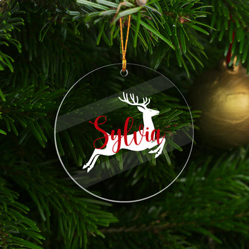 Acrylic Christmas Tree Ornament with Personalised Name