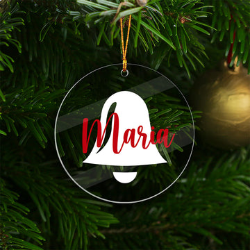 Acrylic Christmas Tree Ornament with Personalised Name