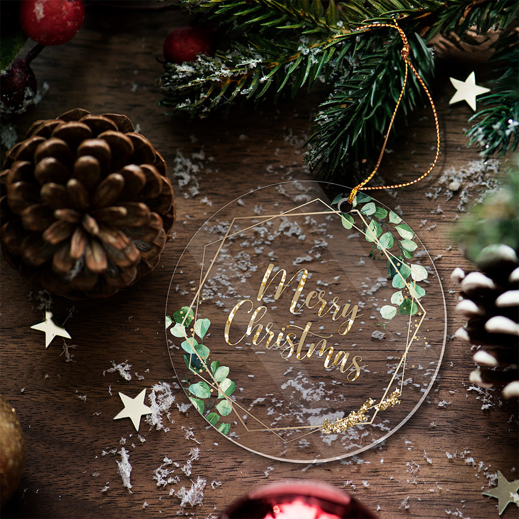 Merry Christmas Acrylic Christmas Tree Ornament