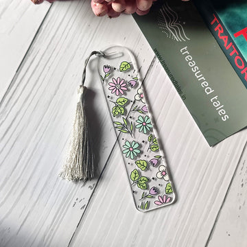 Floral Acrylic Bookmark