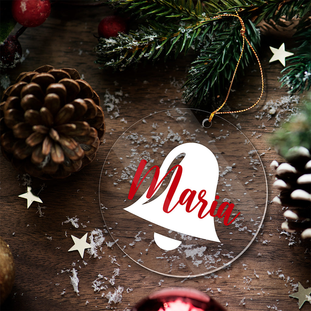 Acrylic Christmas Tree Ornament with Personalised Name