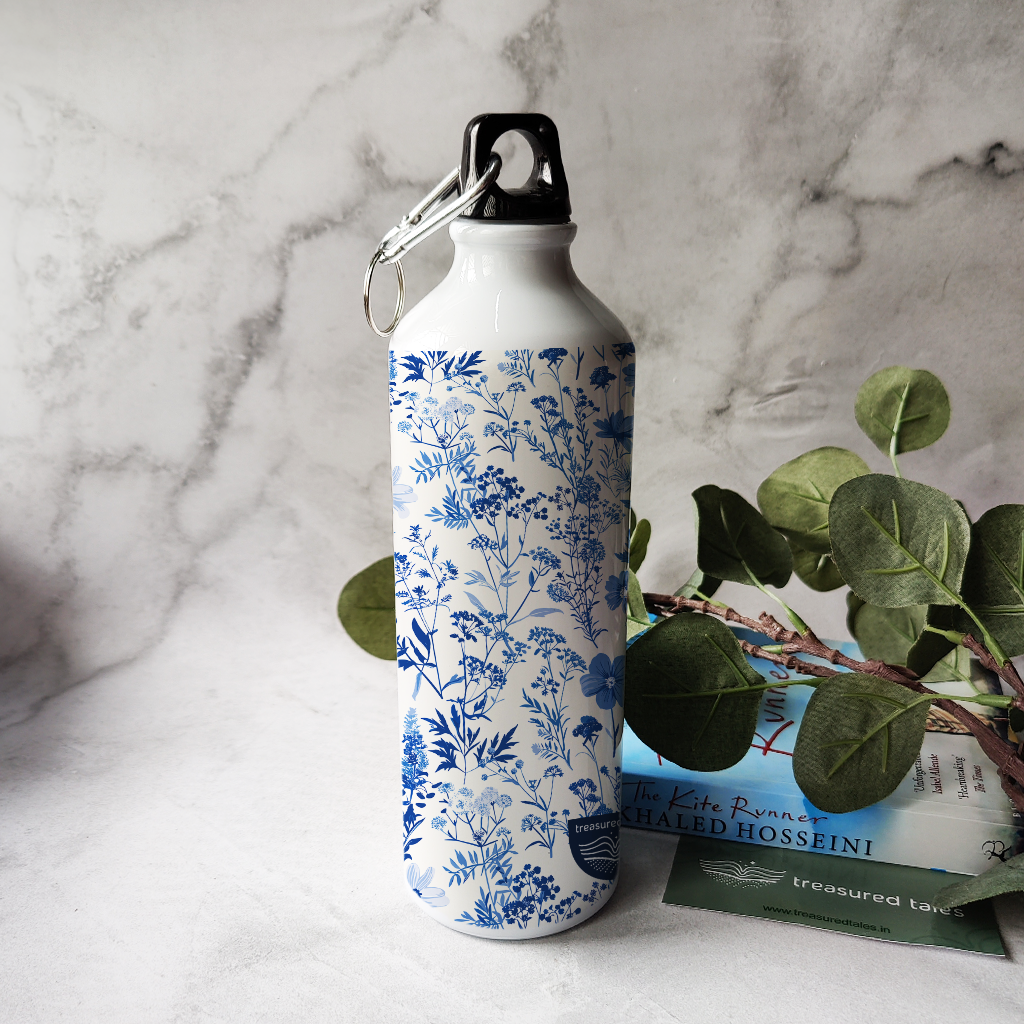 Blue Floral OnLoop Water Bottle 750 ml
