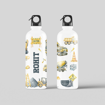Personalised Kids Construction OnLoop Water Bottle 750 ml