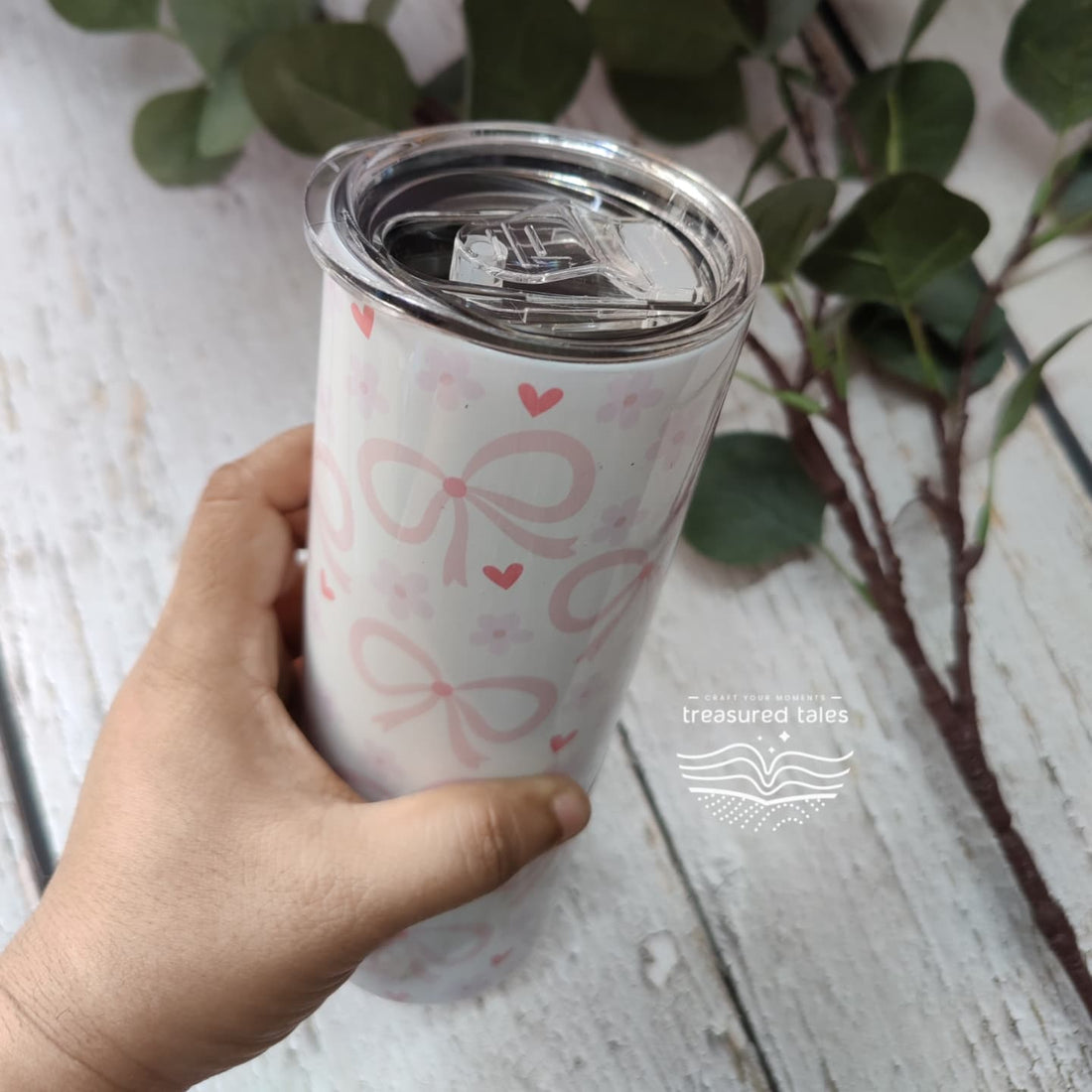Pink Ribbon Bow Tumbler - 600 ml