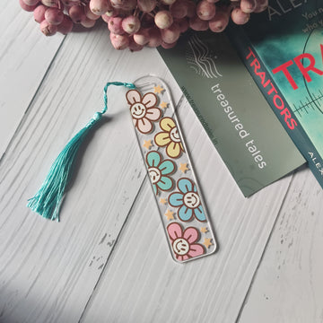 Smiley Flower Acrylic Bookmark