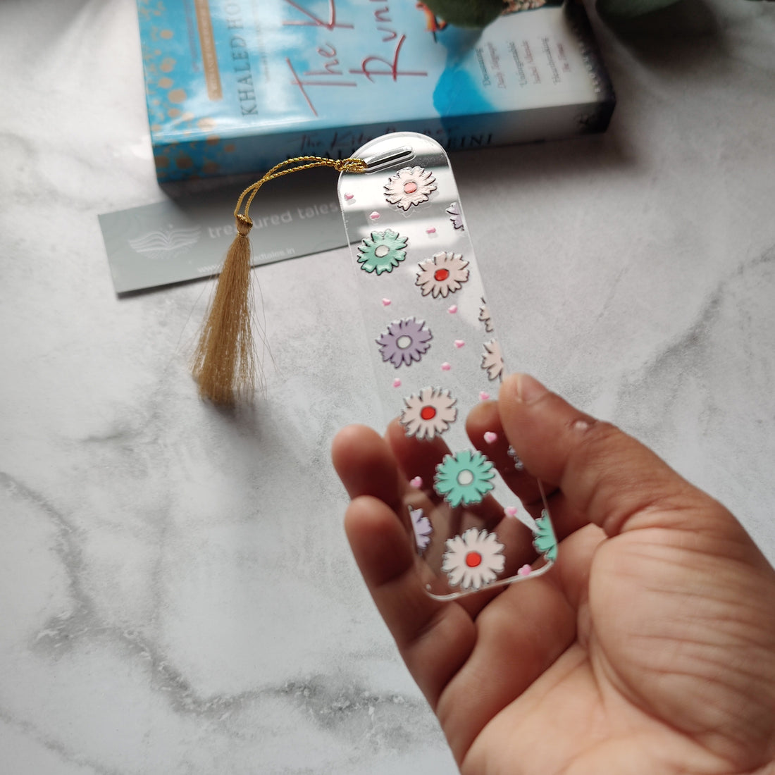 Floral Acrylic Bookmark