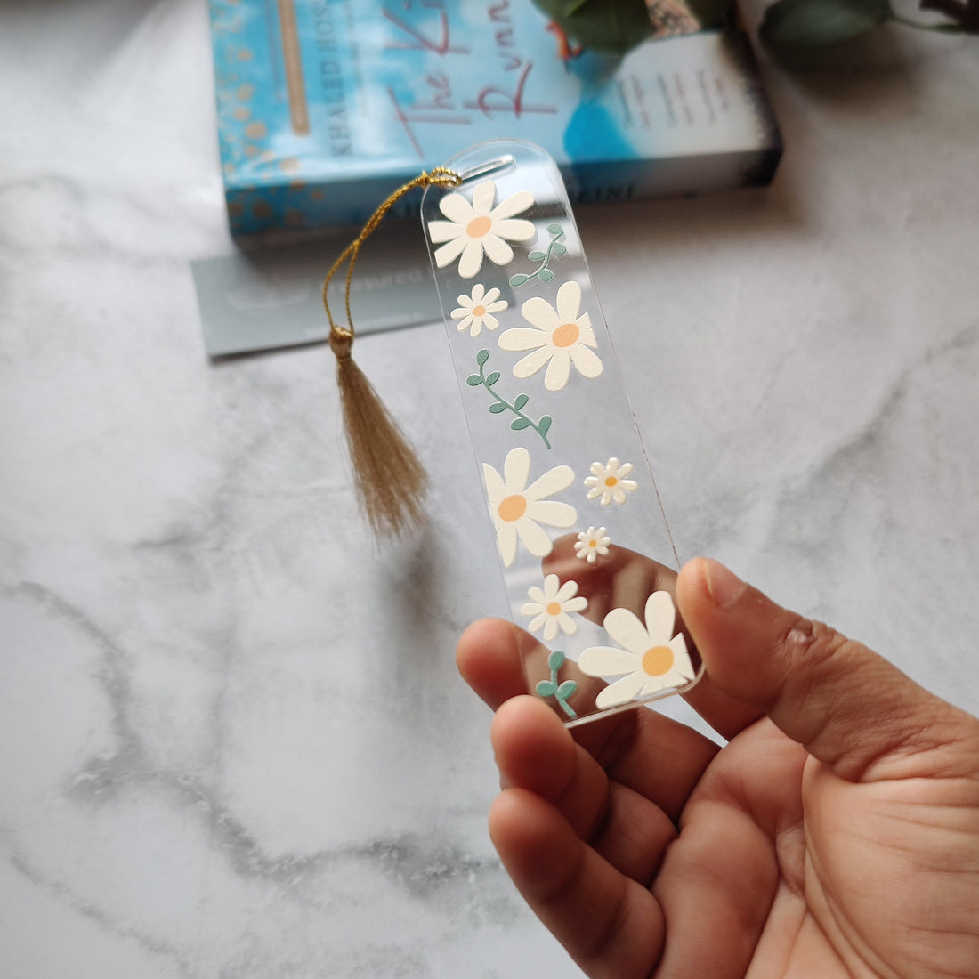 Daisy Flower Acrylic Bookmark