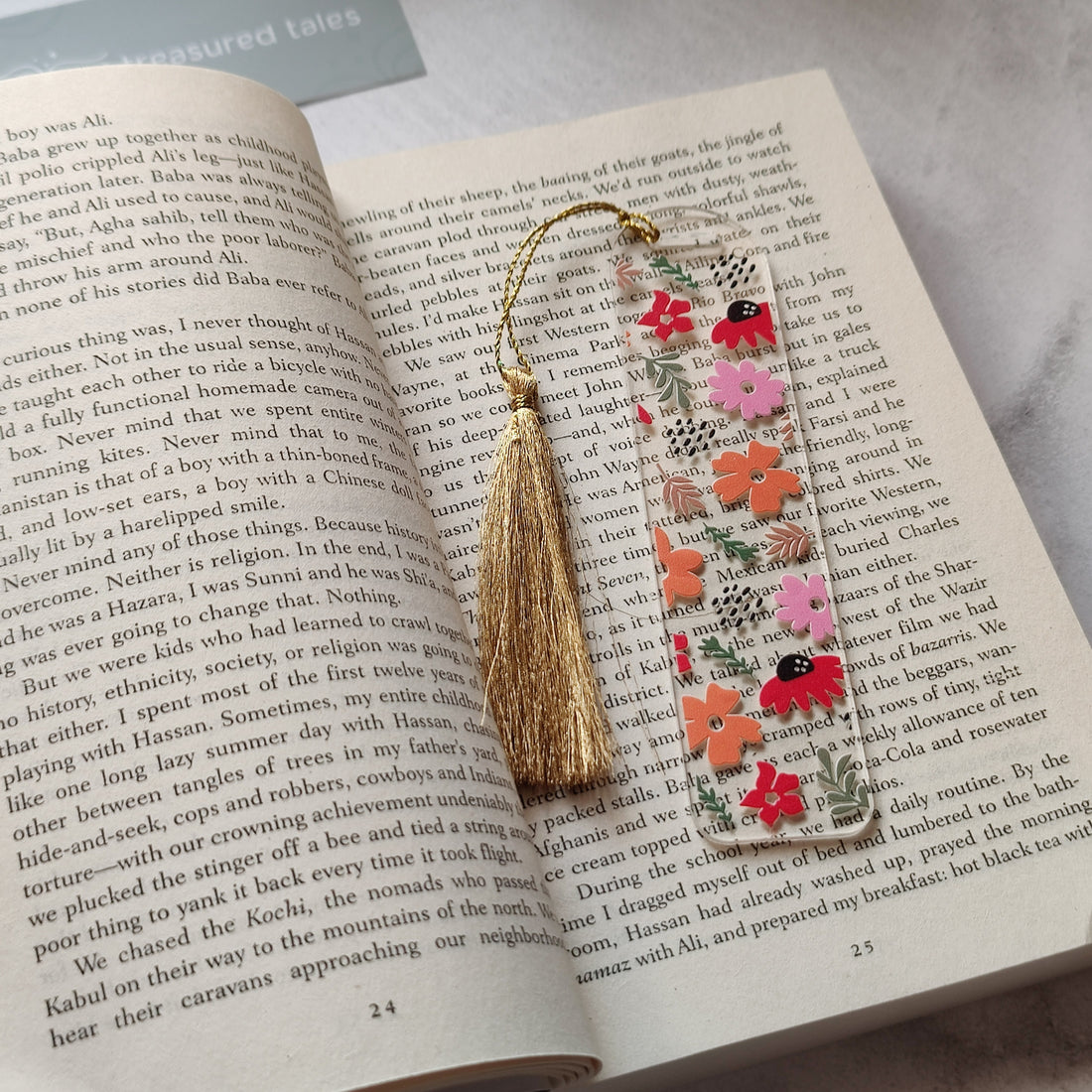 Floral Acrylic Bookmark