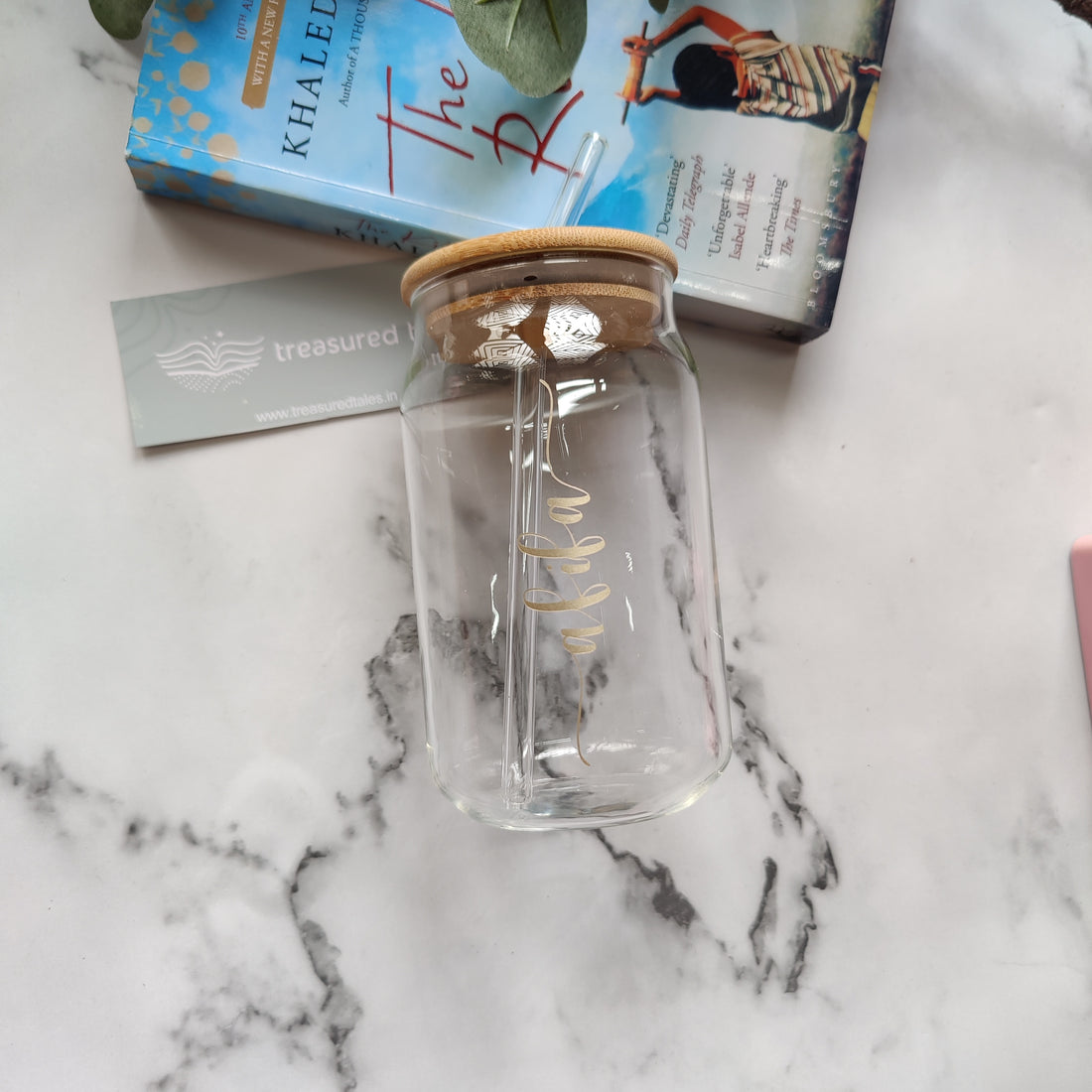 Glass Tumbler with Personalised Name - Clear 540ml