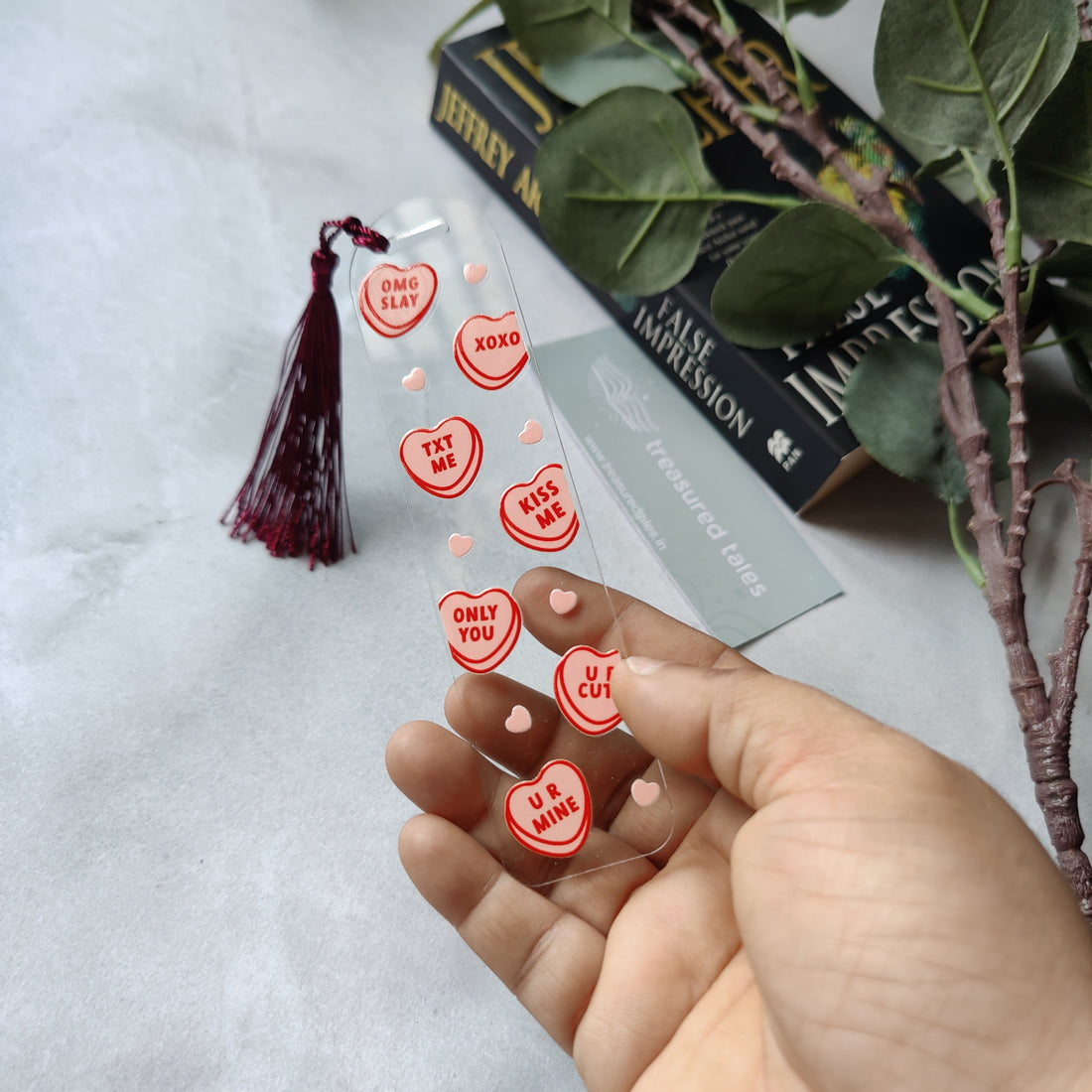 Heart Affirmations Acrylic Bookmark