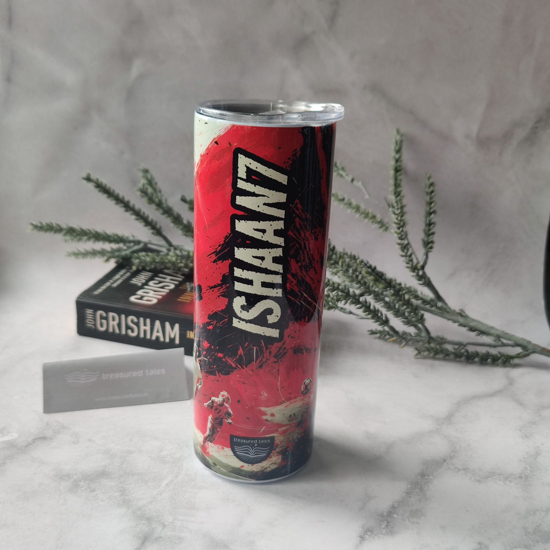 Football Tumbler with Name - 600ml