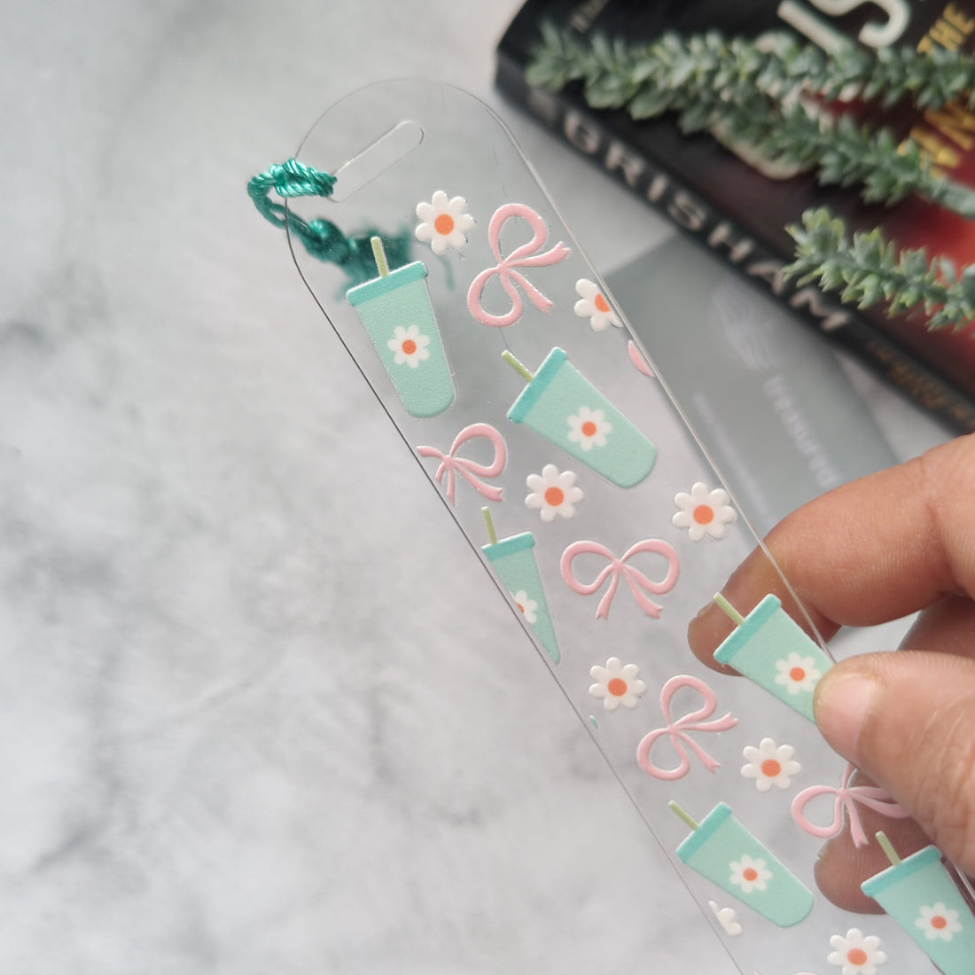 Bow with Coffee Acrylic Bookmark