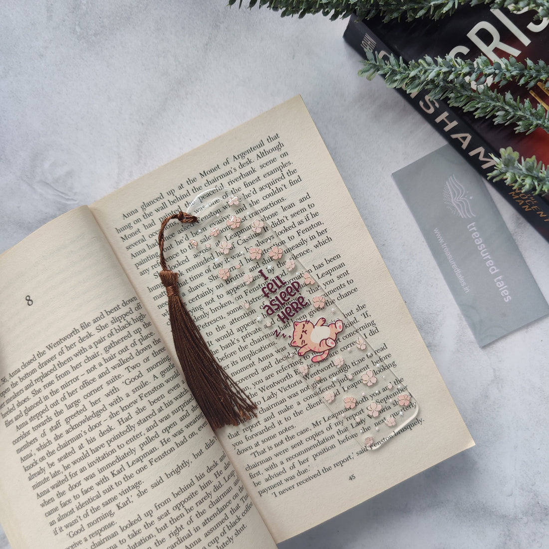 I Fell Asleep Here Cat Acrylic Bookmark