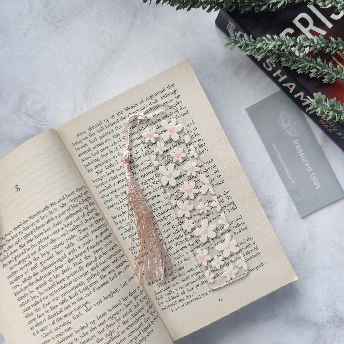 Daisy Heart Acrylic Bookmark