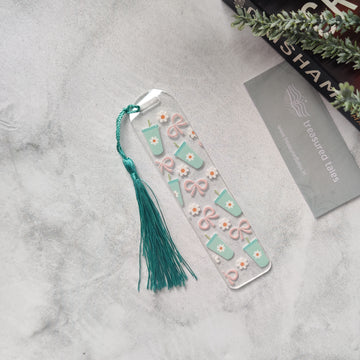 Bow with Coffee Acrylic Bookmark