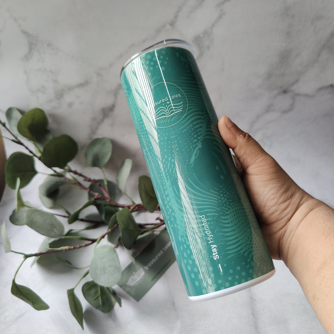 Green Abstract Pattern Tumbler - 600ml