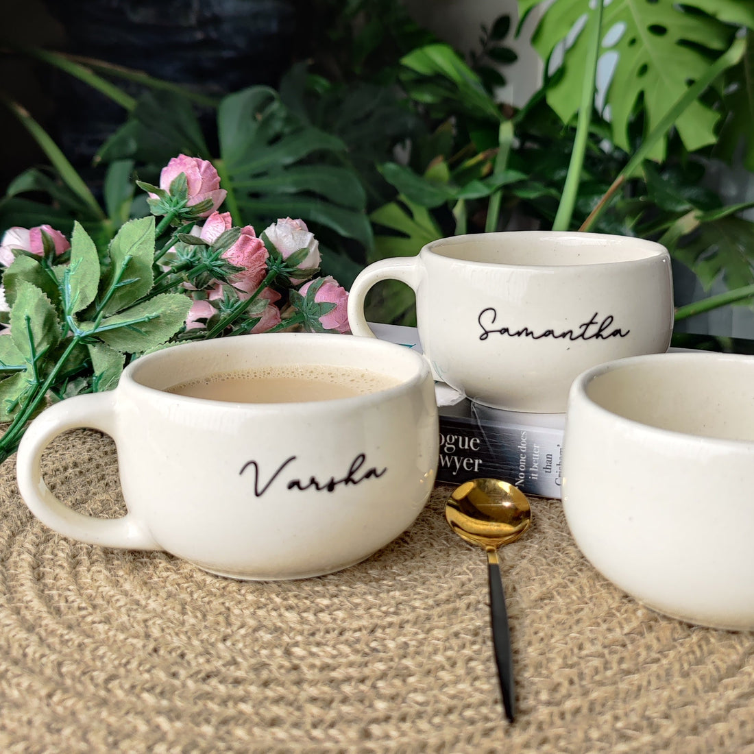 Personalised Off-White Cappuccino Cup