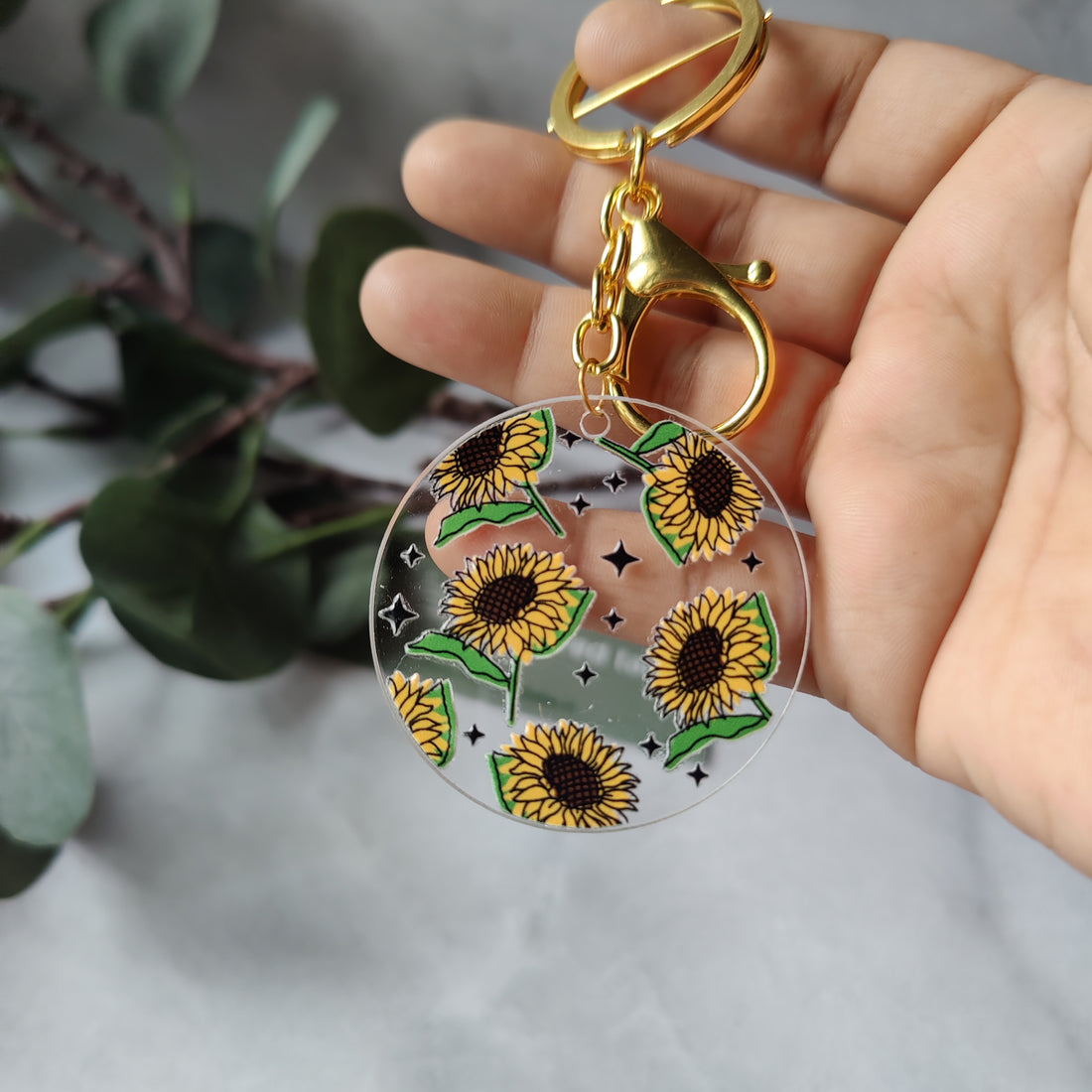 Sunflower Acrylic Keychain