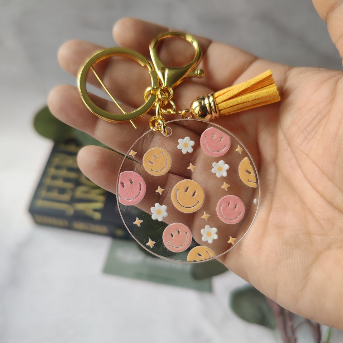 Happy Smile Acrylic Keychain