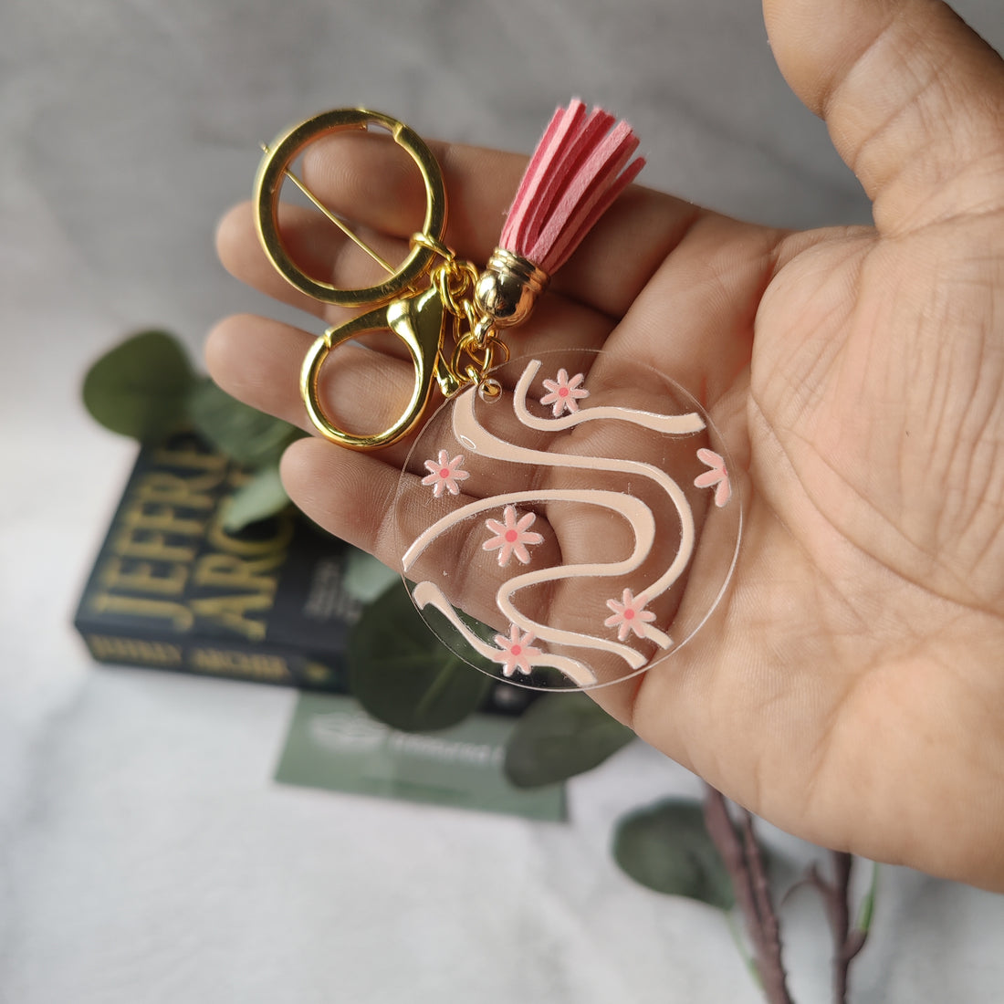 Boho Waves Acrylic Keychain