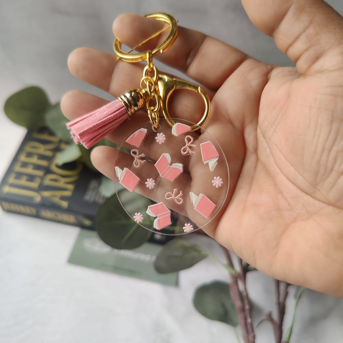 Book Lover Acrylic Keychain