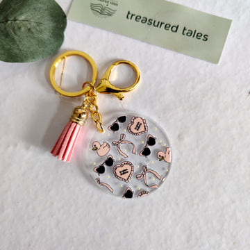 Pink Girly Acrylic Keychain