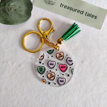 Heart Affirmations Acrylic Keychain