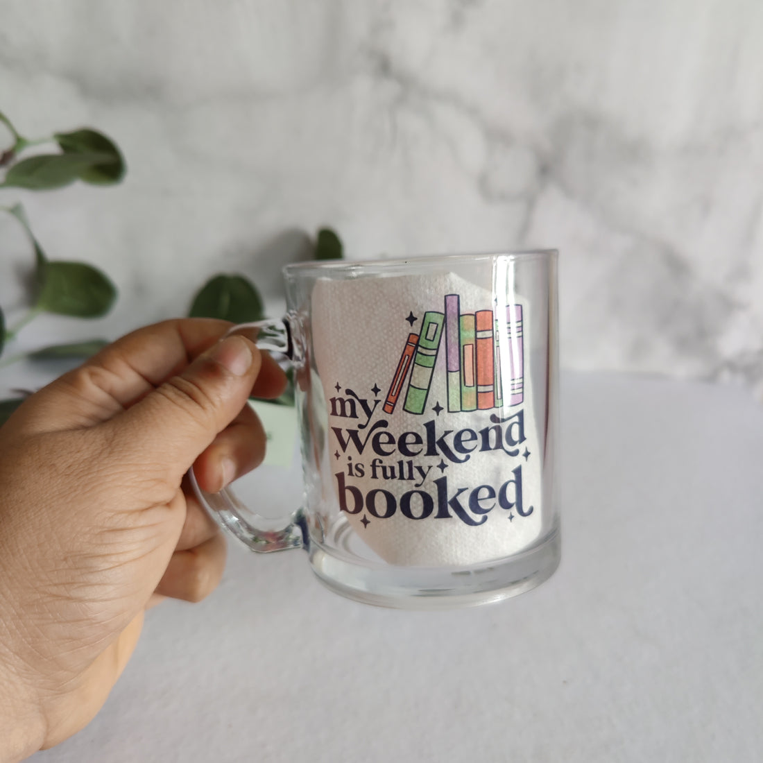 My Weekend is Fully Booked Clear Glass Mug
