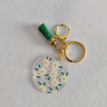 Daisy Flower Acrylic Keychain