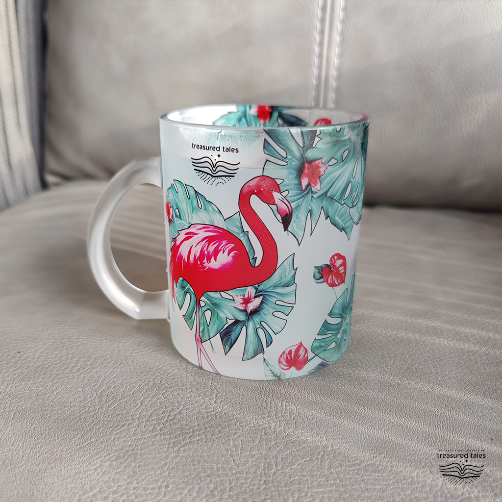 Flamingo Clear Glass Mug