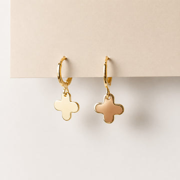 Clover Glow Hoops Earrings