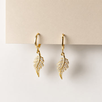 Aurelia Leaf Hoops Earrings