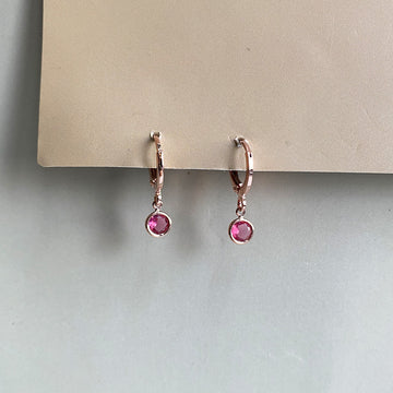 Ruby Dew Earrings - RoseGold