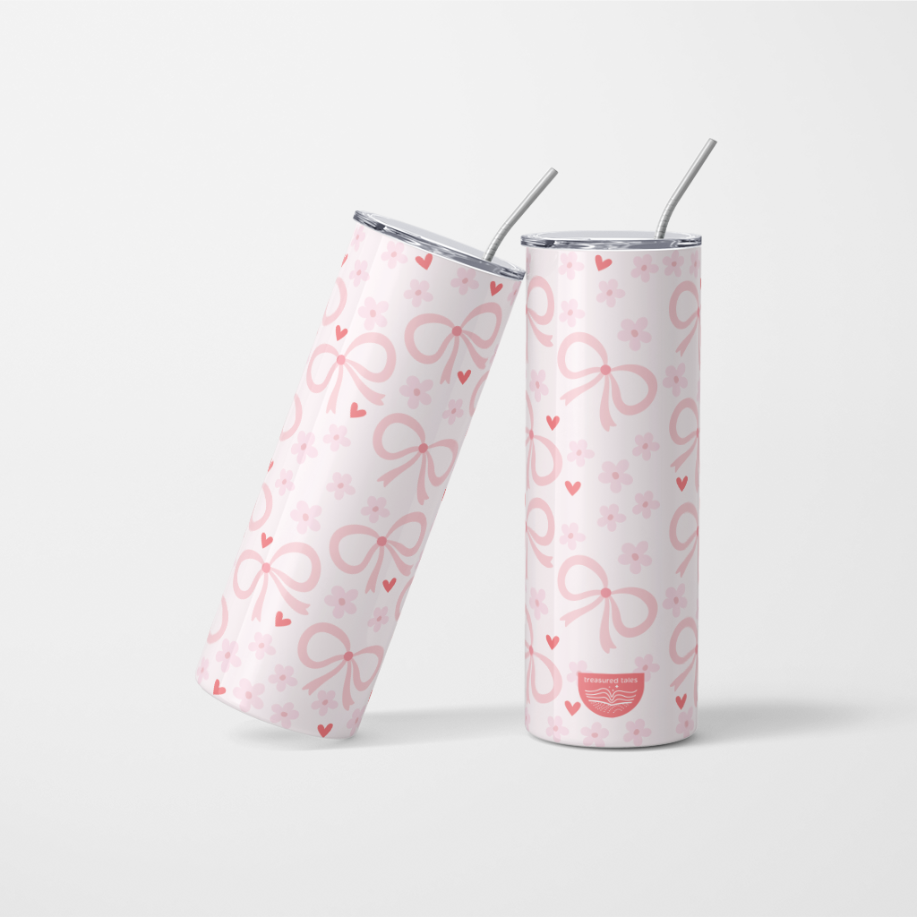 Pink Ribbon Bow Tumbler - 600 ml